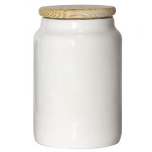 Storage Jar with Wooden Lid