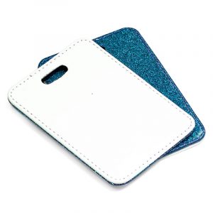 Blue PU Luggage Tag