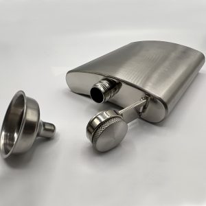 Print4all.co (Copyright 2022) - Permission required to use this image. Hip Flask with options for Leather Over Wrap in various colours.