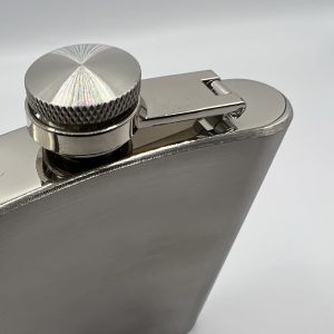 Print4all.co (Copyright 2022) - Permission required to use this image. Hip Flask with options for Leather Over Wrap in various colours.